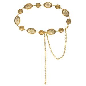 7518 Western-concho-belt-women Cowgirl-metal-belts Boho Silver Vintage